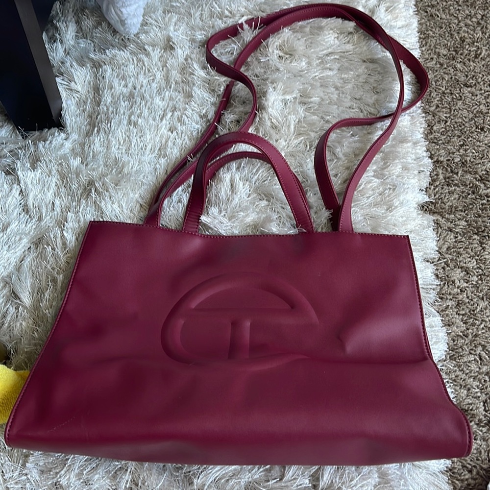 NWT Telfar medium tote in “Oxblood”